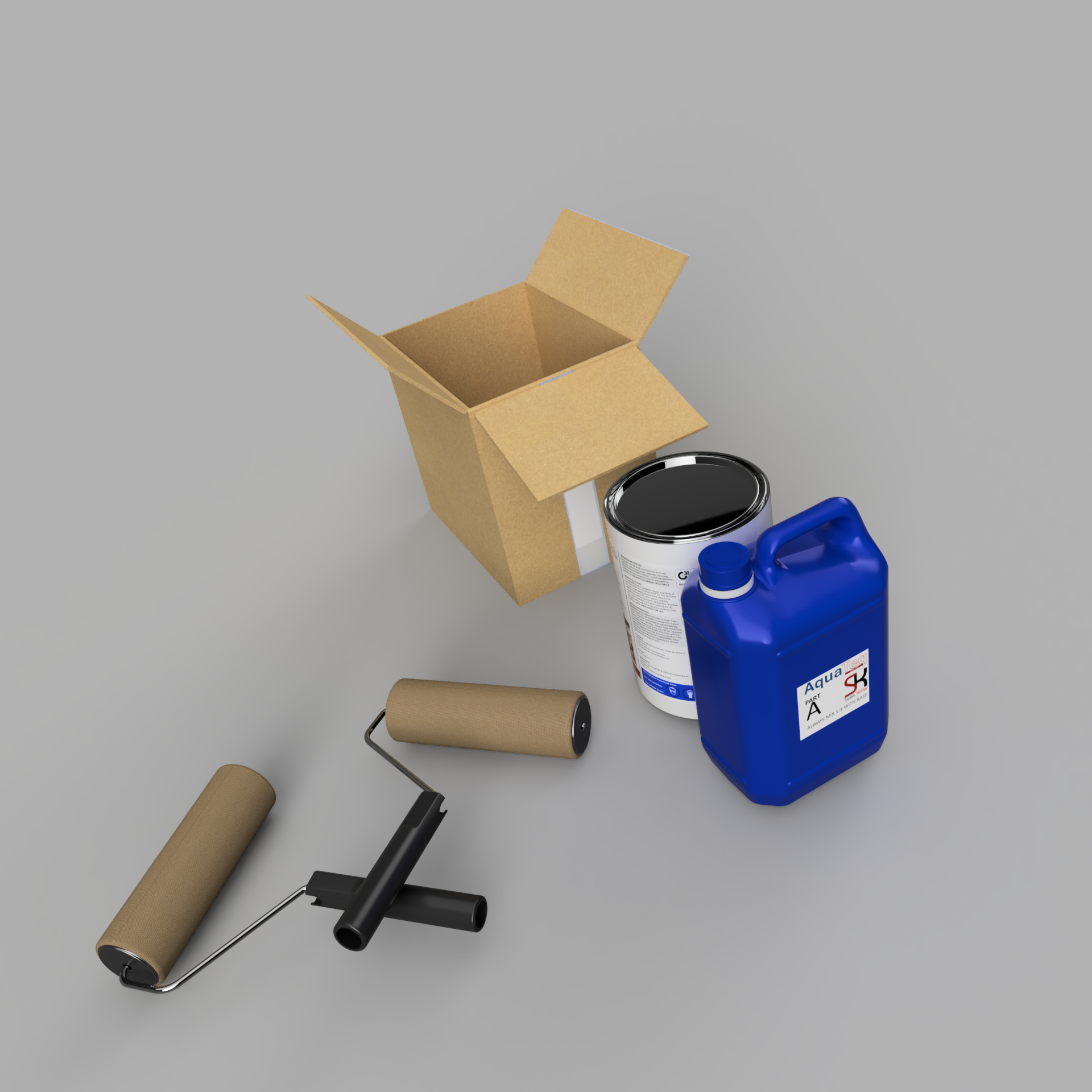 AquaTeq promotional kit with brushware and packaging